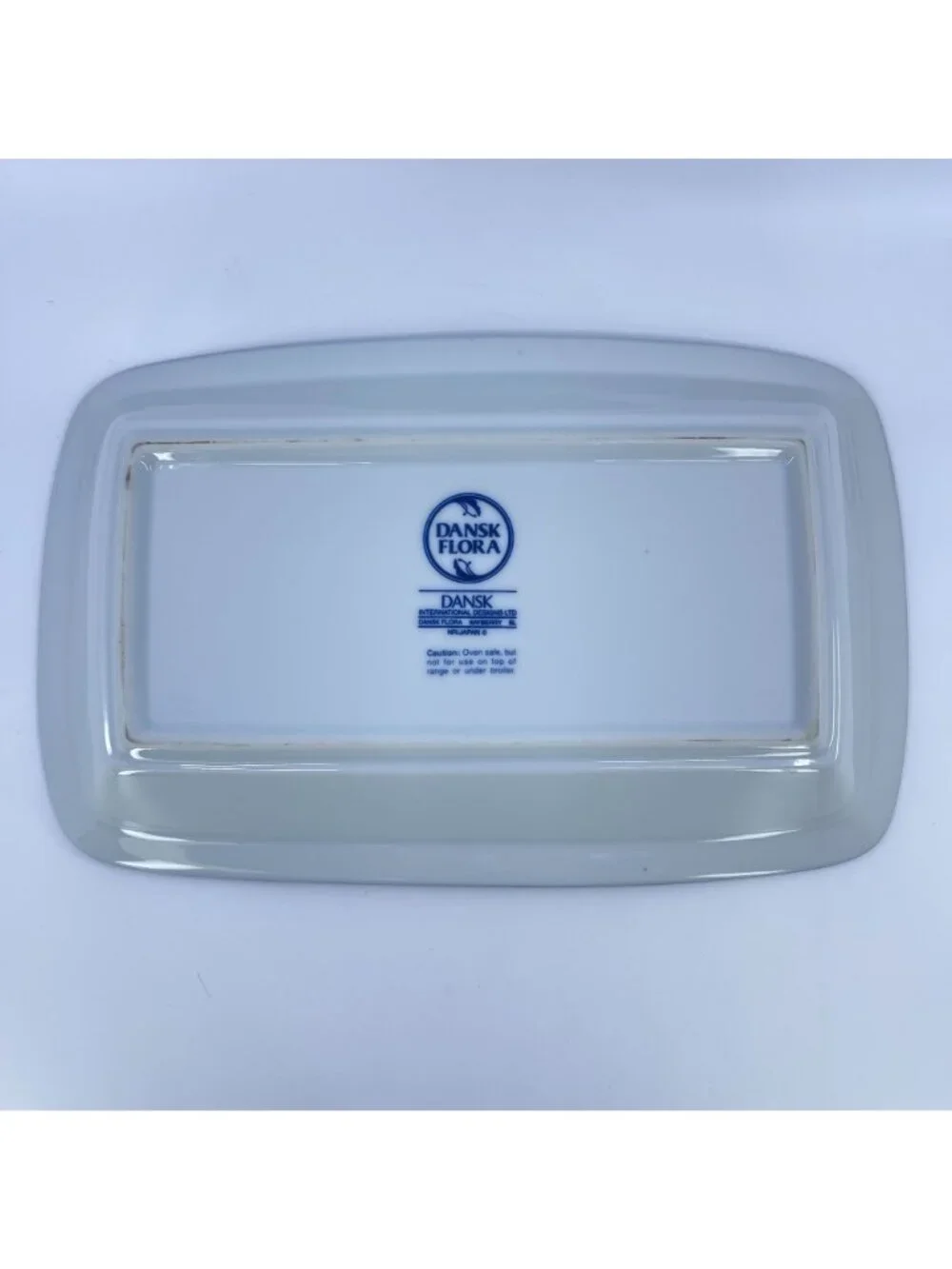 vintage dansk flora bayberry blue rectangular baking dish porcelain japan